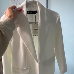 Zara Women's White NWT Blazer